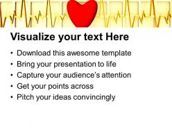 Image of heart beat with a heart powerpoint templates ppt themes and graphics 0113