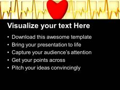 Image of heart beat with a heart powerpoint templates ppt themes and graphics 0113