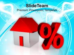 Image of house and percent symbol powerpoint templates ppt themes and graphics 0113