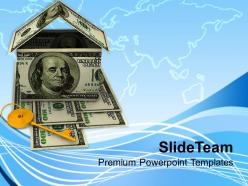 Image of house key and money home powerpoint templates ppt themes and graphics