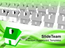 Image of house with yard teamwork powerpoint templates ppt themes and graphics 0213