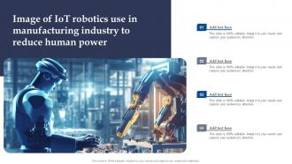 Image Of Iot Robotics Use In Manufacturing Industry To Reduce Human Power