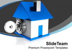 Image of locked house powerpoint templates ppt themes and graphics 0213