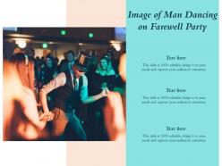 Image Of Man Dancing On Farewell Party