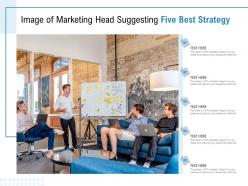 Image of marketing head suggesting five best strategy