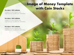 Image of money template with coin stacks