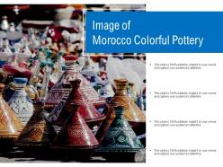 Image of morocco colorful pottery