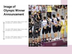 Image Of Olympic Winner Announcement