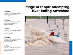 Image of people attempting river rafting adventure
