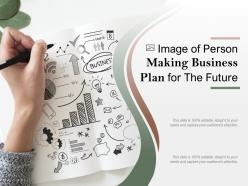 Image of person making business plan for the future