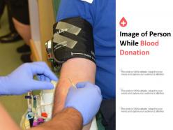 Image of person while blood donation