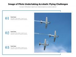 Image of pilots undertaking acrobatic flying challenges