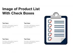 Image of product list with check boxes