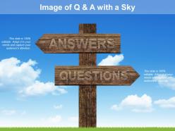 Image of q and a with a sky