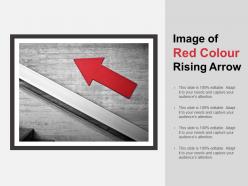 Image of red colour rising arrow