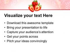Image of red strawberry fruit powerpoint templates ppt backgrounds for slides 0213