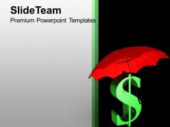 Image of red umbrella dollar sign powerpoint templates ppt themes and graphics 0213