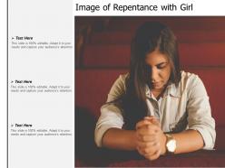Image of repentance with girl