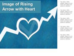 Image of rising arrow with heart