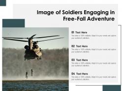 Image of soldiers engaging in free fall adventure