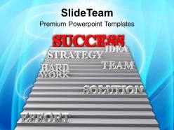 Image of stairway to success powerpoint templates ppt themes and graphics 0113
