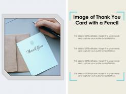 Image Of Thank You Card With A Pencil