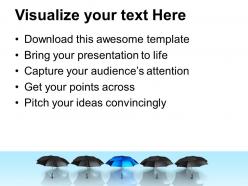 Image of unique blue umbrella powerpoint templates ppt themes and graphics 0213