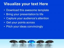 Image of unique blue umbrella powerpoint templates ppt themes and graphics 0213