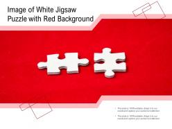 Image of white jigsaw puzzle with red background