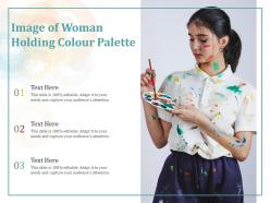 Image of woman holding colour palette