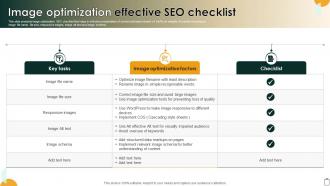 Image Optimization Effective SEO Checklist