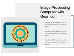 Image processing computer with gear icon