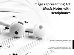 Image representing art music notes with headphones