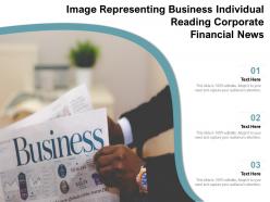 Image representing business individual reading corporate financial news