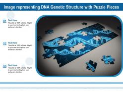 Image representing dna genetic structure with puzzle pieces
