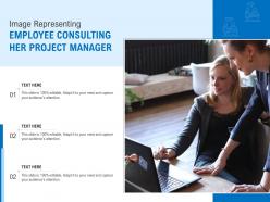 Image representing employee consulting her project manager