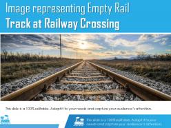 Image representing empty rail track at railway crossing