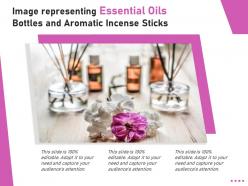 Image representing essential oils bottles and aromatic incense sticks
