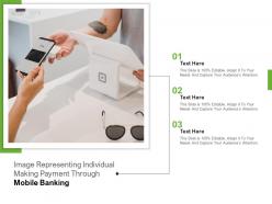 Image Representing Individual Making Payment Through Mobile Banking