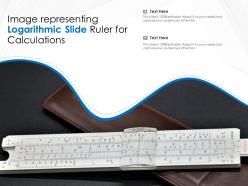 Image representing logarithmic slide ruler for calculations