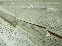 Image representing multiple text papers with content