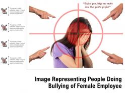 Image representing people doing bullying of female employee