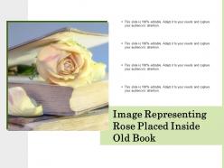Image representing rose placed inside old book