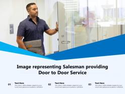 Image representing salesman providing door to door service