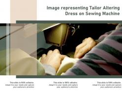 Image representing tailor altering dress on sewing machine