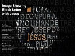 Image showing block letter with jesus