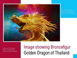 Image showing broncefigur golden dragon of thailand