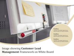 Image showing customer lead management framework on white board