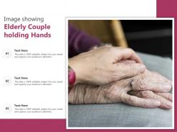 Image showing elderly couple holding hands