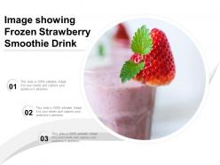 Image showing frozen strawberry smoothie drink
